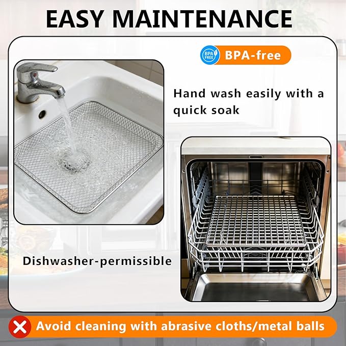 Toaster Oven Replacement Parts - 3 IN 1 Tray Basket Rack Kit Compatible with Gourmia GTF7655 GTF7460 GTF7465 Digital Air Fryer Toaster Oven | French Door 1700W 24L 17 Cooking Presets