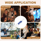 uxcell 4 Pcs Wine Opener, Bottle Opener Keychain, Durable Stainless Steel Waiter's Corkscrew, Compact All-In-One Home Bar Tool for Bar, Party, Wedding, Home, Travel, Blue