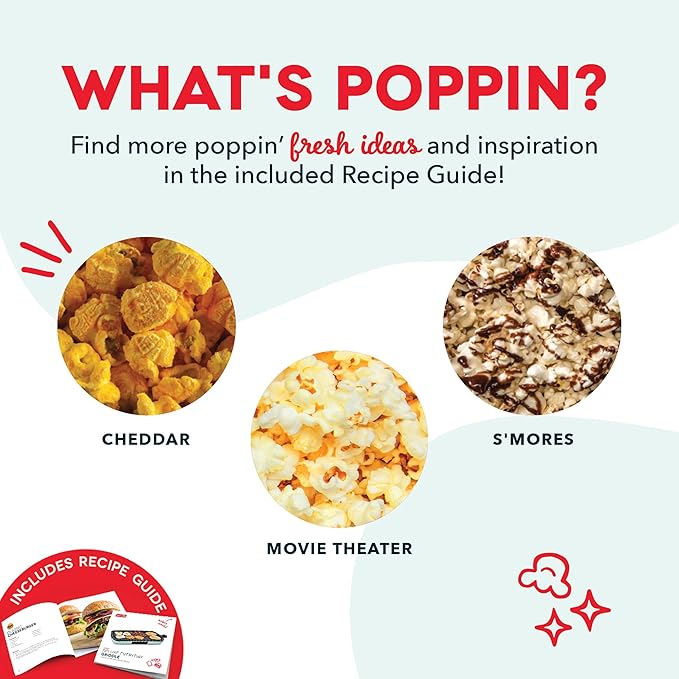DASH Hot Air Popcorn Popper Maker with Measuring Cup to Portion Popping Corn Kernels + Melt Butter, 16 Cups - Lavender