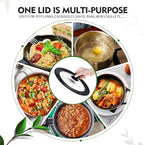 Ydeapi Universal Lids for Pots, Pans & Skillets - Fits 6.5", 7" & 8" Diameter, 9.5", 10" & 11" Diameter Cookware，Tempered Glass with High Heat Resistant Silicone Rim-2PK Cookware（2PK）