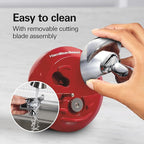 Hamilton Beach Walk 'n Cut Electric Can Opener for Kitchen, Use On Any Size, Automatic and Hand-Free, Cordless & Rechargeable, Easy Clean Removable Blade, Red (76506)
