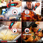 Alpha Grillers Meat Thermometer Digital – Instant Read Food Thermometer for Cooking & Grilling – Professional Kitchen Gifts for Men, Dad & Mom