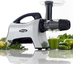 Omega Juicer NC1000HDS Juice Extractor and Nutrition System Slow Masticating BPA-FREE with Quiet Motor and Reverse Easy to Clean, 200-Watt, Silver