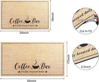 CooRug Absorbent Coffee Mat, Fashion Dish Drying Mat for Kitchen Counter Coffee Bar Accessories Espresso Machine Dish Rack 17" x 32" Beige