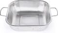 Gulex Colander Stainless Steel 3-Quart, Square Metal Strainers, Strainer for Kitchen Food, Dishwasher Safe