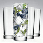 Farielyn-X Everyday Drinking Glasses Set of 8, 14oz Tall Glass Cups & 10.5oz Short Dof Glasses Glass Water Cups, Hurricane Tumbler Drinkware for Cocktail, Iced Coffee, Beer, Tea, Wine, Whiskey