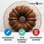 Nordic Ware Round Cooling Grid, 13-inch diameter, Copper