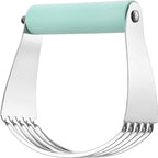 Spring Chef Large Mint Dough Blender - Stainless Steel Pastry Cutter Tool For Baking w/Thick Sharp Blades - Butter & Dough Cutter - Pastry Blender for Easy Mixing - Dishwasher Safe Kitchen Essentials