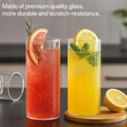 JJUNW Water Glasses Set of 12, 17 oz Tall Drinking Glasses Clear Lightweight Crystal Glass Cups Thin Highball Glassware for Water Juice Beer Drinks Cocktails Whiskey
