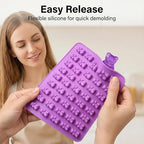 Gummy Candy Molds - 5Pcs Silicone Gummy Mini Bear Molds With 2pcs Dropper,Non-stick and Bpa Free for Mini Candy Chocolate Gummies Baking