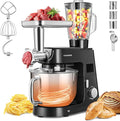 VIVOHOME 9 in 1 Multifunctional Stand Mixer with Fermentation, 6 Speed 7.5 Quart Kitchen Electric Food Mixer with Timer, Meat Grinder, Juice Blender, Vegetable Slicer, Pasta and Cookie Maker, Black
