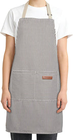 Syntus Apron for Men Women, Adjustable Cooking Kitchen Chef Aprons with 2 Pockets, Cotton/Polycotton/Polyester
