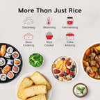 IRIS USA Micom Japanese Rice Cooker, 5-Cup Uncooked/10-Cup Cooked, Fuzzy Logic Kitchen Appliance with Recipe Presets, Slow Cooker, Steamer, Hot Pot & Warming Function, Compact & Portable for Healthy Meal Prep