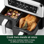 Cuisinart Dual Basket Air Fryer, 2-4.25 QT Baskets, Total 8.5 QT, 4 Functions Air Fry, Roast, Bake and Keep Warm, Features Sync Finish and Sync Settings, Toss Reminder, Auto Warm Mode and Auto-Pause