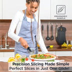 Deiss Pro Heavy Duty Pizza Cutter With Wheel Slicer- Stainless Steel Sharp Smooth Pizza Cutter Wheel With Easy Grip Non-Slip Handle, Dishwasher Safe (ORANGE)