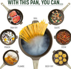 Goodful All-in-One Pan, Multilayer Nonstick, High-Performance Cast Construction, Multipurpose Design Replaces Multiple Pots and Pans, Dishwasher Safe Cookware, 11-Inch, 4.4-Quart Capacity, Linen