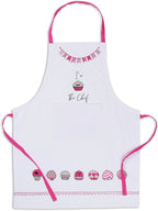 AMOUR INFINI Apron and Hat Set, 3 Pcs- Adjustable Kitchen Apron Oven Mitts Set