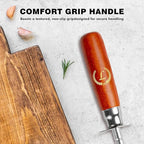 Knife Sharpener Rod, Kitchen Knives Sharpener Carbon Steel Professional Knife Sharpening Steel, Honing Rod with Hanging Holes (13 inches), L