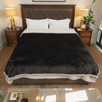 Electric Heated Blanket Twin Size - 62"x84", Soft Flannel Heating Blanket, 10 Heating Levels, 1-12 H Auto Shut Off, Breathable Warm and Washable for Bed, Dark Grey
