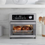 West Bend XL Air Fryer Oven 26-Quart with Digital Controls Easy-View Door and 24 Cooking Presets, Includes Nine Accessories, 1700-Watts, Metallic