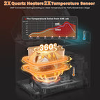 KBS 710W 2LB Bread Maker Dual Heaters, 17-in-1 Stainless Steel Bread Machine with Healthy Ceramic Pan, Automatic Nut Dispenser, Tempered Glass Touch Panel, 3 Crust Colors, 15H Timer& Keep-Warm,Recipes