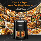 Fullwill Air Fryer with Viewing Window 6QT,12 Cooking Presets,AirFry,Roast,Bake,Reheat,Dehydrate, 1700W Fast Even Heating, Max 400°F, Nonstick Basket Dishwasher Safe,for Families and Party