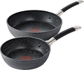 T-Fal Stone Force Platinum Non Stick Fry Pan Set 2 Piece, 8 inch and 10.5 inch, Oven Broiler Safe 400°F, Cooking Frying Pans, Kitchen Skillets, Pots and Pans Set Nonstick, Dishwasher Safe, Black
