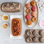 Nordic Ware Floral Cakelet, 3 Cups, Toffee
