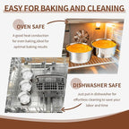 TeamFar 5 Inch Cake Pan Set of 4, Stainless Steel Small Layer Cake Baking Pans Tins, Round Bakeware for Birthday Wedding Party, Non-Toxic & Healthy, Mirror Finish & Dishwasher Safe