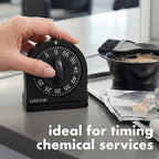 60 Minute Wind Up Timer (2 Pack) Visual Mechanical Timer, from 0 to 60 Minutes, for Kitchen, Hair Color Processing, Tanning Time, Kids' Home and Classroom Activities or Timeouts, Black