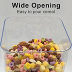 Cereal Dispenser Countertop 2Pc, Cereal Containers Storage, 5L Organization and Storage Containers for Kitchen, Dry Food Dispenser for Rice, Grains, Nuts, Snack,Oatmeal, Pet food, White