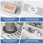 DK177 Faucet Mat for Kitchen Sink - Water Absorbing Stone Tray for Sink, Diatomite Fast-Drying Faucet Mat, Faucet Splash Guard for Bathroom Counter (White, 30" x 4")