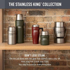 THERMOS Stainless King Vacuum-Insulated Food Jar with Spoon, 16 Ounce, Midnight Blue
