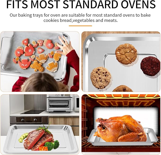 Convection Toaster Oven Replacement Parts for BLACK DECKER 8 Slice Extra Wide Convection Toaster Oven, 14.6×8.8 IN Food Grade Grill Pan Plate Rack Tray Crisper Plate Accessories