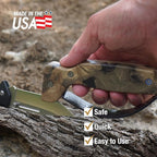 AccuSharp Knife Sharpener, Ergonomic Comfortable Handle, Compact & Easy to Use, Restore and Hone Straight & Serrated Knives, Camo