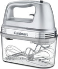 Cuisinart Power Advantage Plus 9-Speed Hand Mixer, 220W Motor, Electric Mixer with Dishwasher-Safe Beaters, Storage Case, HM-90BCS, Brushed Chrome
