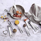 9PCS Measuring Spoons Set Stainless 1 tbsp, 1/2 tbsp, and 1-1/16tsp Steel Measuring Spoons for Cooking Baking Spice Jars and Liquid Ingredients