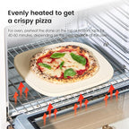Pizza Stone, 12"x11" Pizza Stones for Oven Grill BBQ, Cordierite Baking Stone for Pizza & Bread & Cookies with Unique Irregular Shape Design