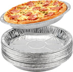 24 Pack 9 Inch Round Disposable Aluminum Foil Pie & Tart Pans - Heavy-Duty Baking Tins for Cooking, Storage, Reheating & Takeout