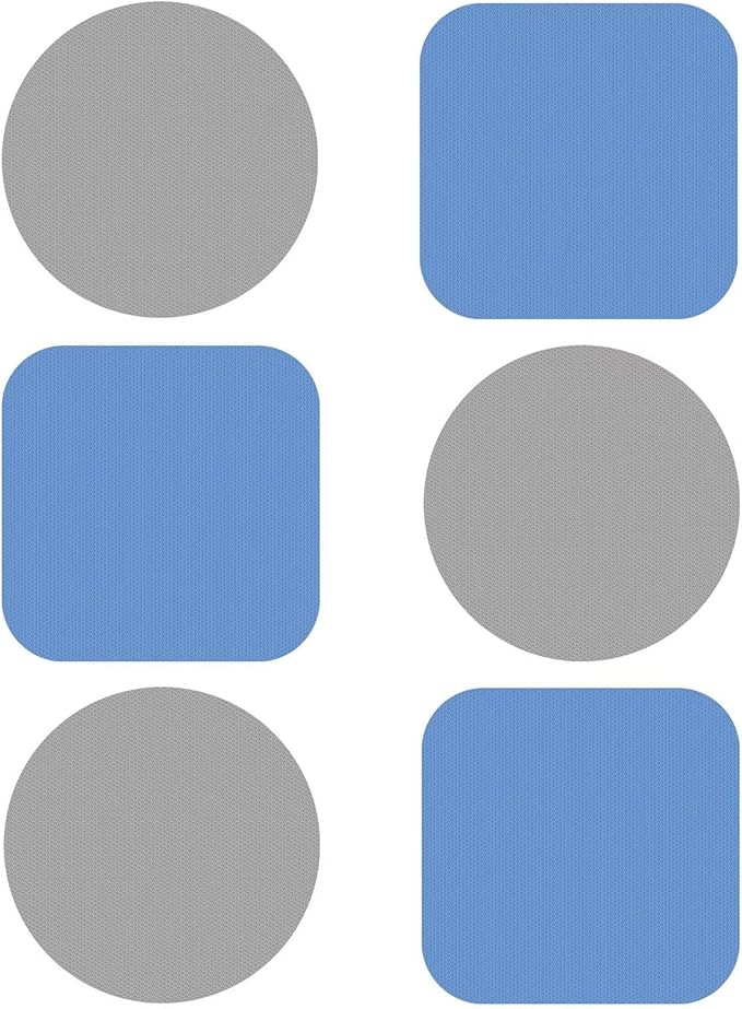 Leezmark 6pcs Jar Openers, Rubber Jar Opener Gripper Pads Kitchen Coasters Multi-function Jar Opener for Seniors with Arthritis Weak Hands(Gray, Blue)