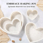 4 Inch Mini Heart Shaped Cake Pans Nonstick Silicone Heart Cake Molds for Baking Set of 3 (Cream)