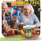 INSTACAN Higher Torque and One Touch Electric Jar Opener Easy Remove Almost Size Lid with Auto-Off, Powerful Bottle Opener for Arthritic Hands, Automatic Jar Opener for Weak Hands and Seniors (White)