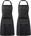 Syntus Apron for Men Women, Adjustable Cooking Kitchen Chef Aprons with 2 Pockets, Cotton/Polycotton/Polyester