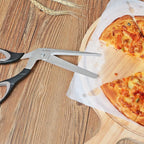 Asdirne Pizza Scissors, Pizza Cutter with Ultra Sharp Detachable Blade and Ergonomic Soft Grip, 10.3Inch, Black&Grey
