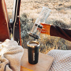 AeroPress Go Plus, Small Portable Coffee Maker Kit, Travel, Camping & Office, All-in-One French Press, Pour-Over & Espresso Style Manual Brewer, 2 Min Brew for Less Bitterness, More Flavor, Black
