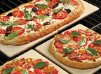 Outset Pizza Grill Stone Tiles For Oven and Grill, Set of 4 Baking Stones for Pizza, Bread & More