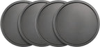 GoodCook Set of 4 Nonstick Steel 10 Inch Personal Pizza Pans Set, Gray