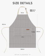 Syntus Apron for Men Women, Adjustable Cooking Kitchen Chef Aprons with 2 Pockets, Cotton/Polycotton/Polyester