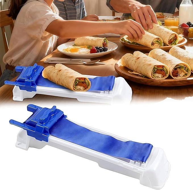 Lumpia Roller Machine, Vegetable Meat Rolling Tool, Create Fun Family-Style Lumpia & Spring Rolls at Home, Easy DIY Eggroll & Sushi Roller with Smooth Push Design, Easy to Clean (1PC)