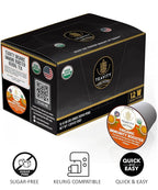Organic Ginger Tea Pod with Echinacea, Turmeric, and Licorice for Keurig, Decaf by Teavity (12 Tea Pods)